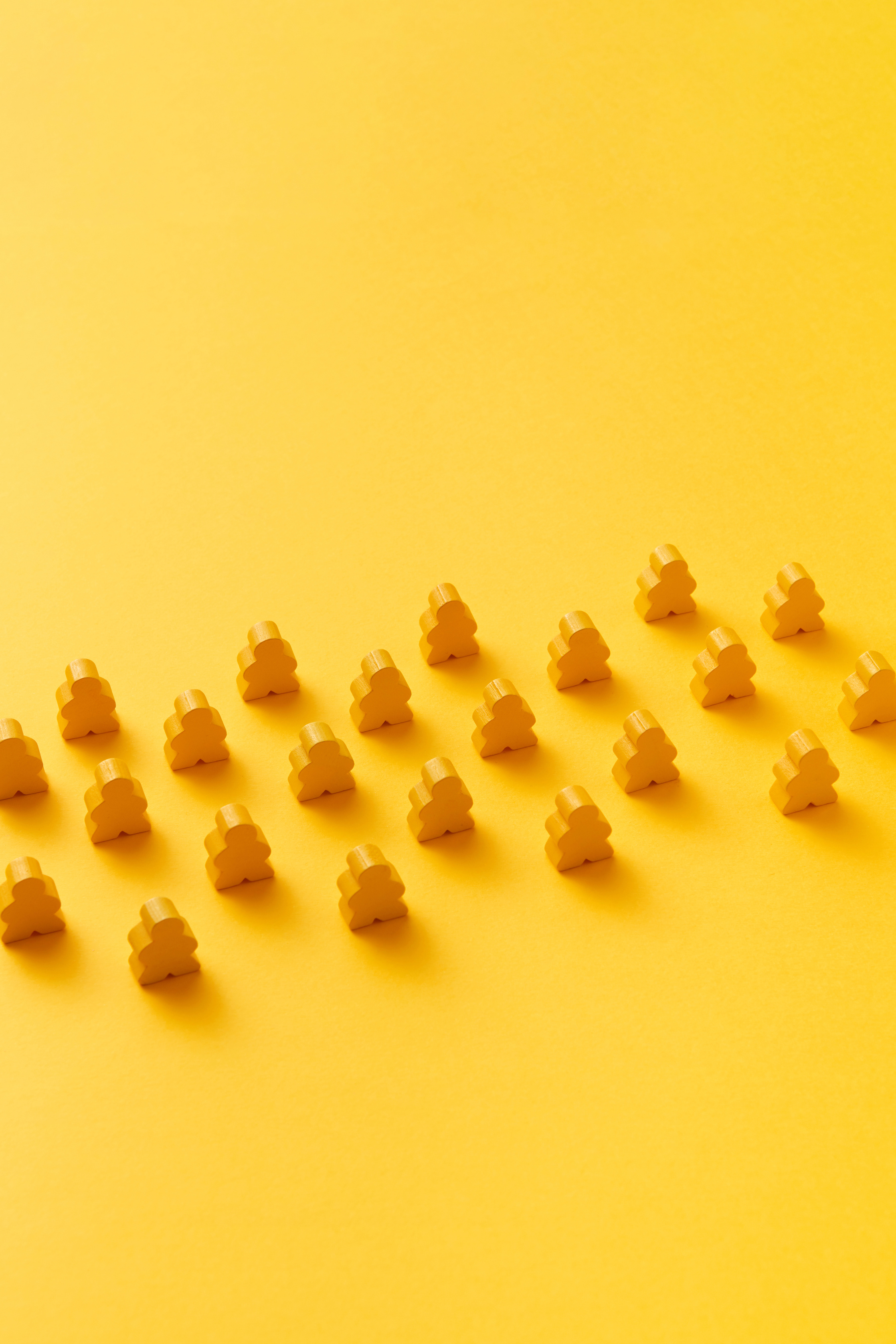 Studio Shot of Yellow Meeples